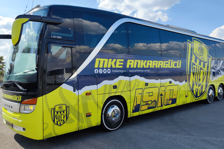 ankaragücü futbol takım otobüsü